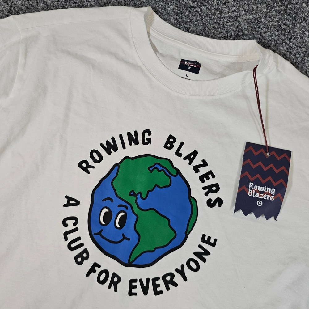 Rowing Blazers Graphic Tee Earth A Club For‎ Everyone White T-Shirt Earth L